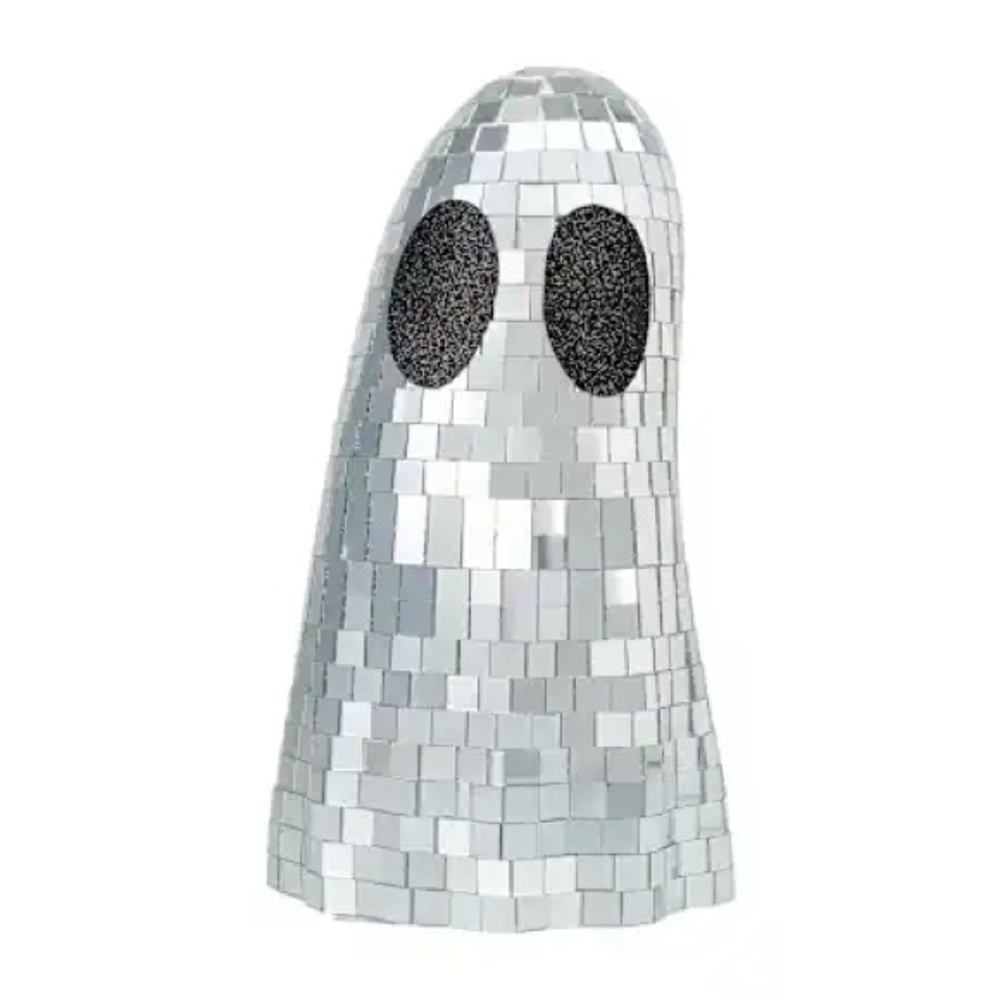 Halloween Ghost Mirrored Disco Medium Ghost Figurine Decor